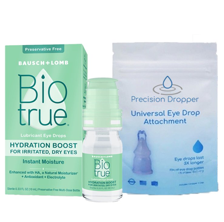 *BUNDLE* Biotrue Hydration Boost Eye Drops and Precision Dropper Adapter - Precision Dropper