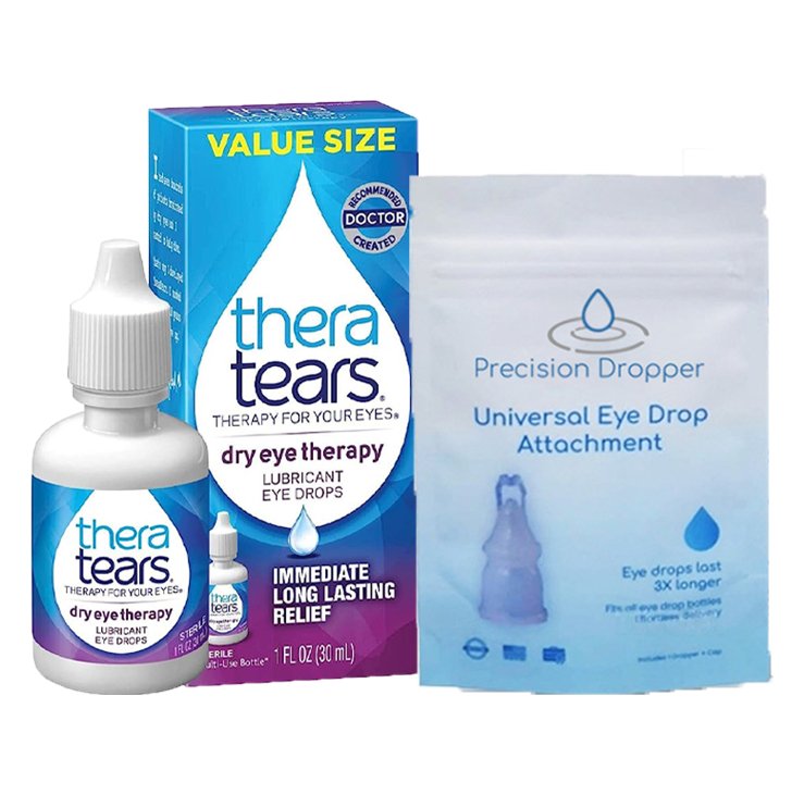 *BUNDLE* TheraTears Dry Eye Therapy Eye Drops with Precision Dropper Adapter - Precision Dropper