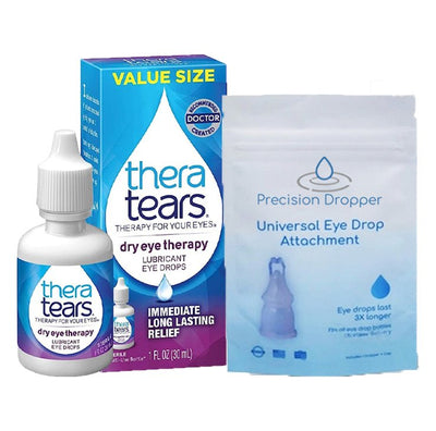 *BUNDLE* TheraTears Dry Eye Therapy Eye Drops with Precision Dropper Adapter - Precision Dropper